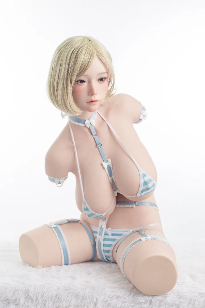 105cm (3ft5) E-Cup Real Skin Texture Silicone Sex Doll Torso Mila, ROS Head #120B